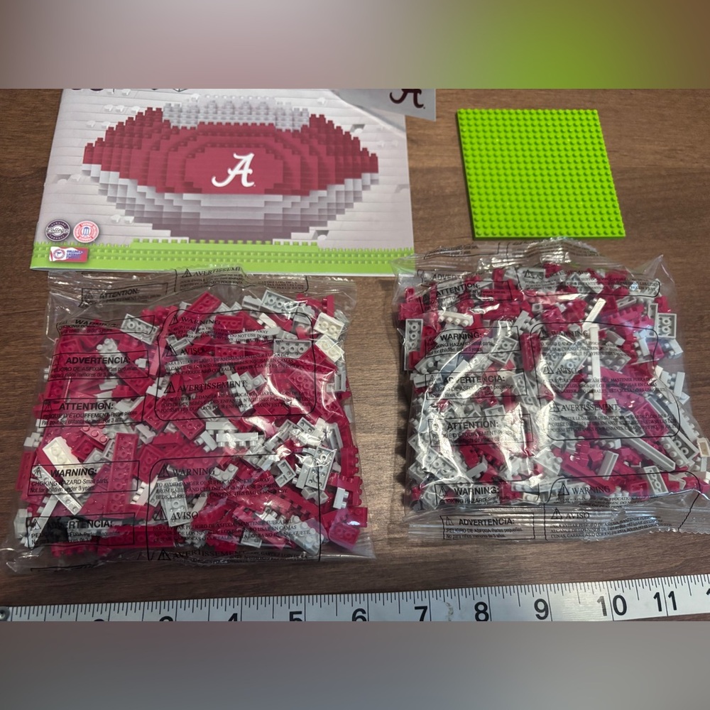 Alabama Crimson Tide 3D Stadium Puzzle,foco BRXLZ, sealed pieces in bags in box - Picture 8 of 11